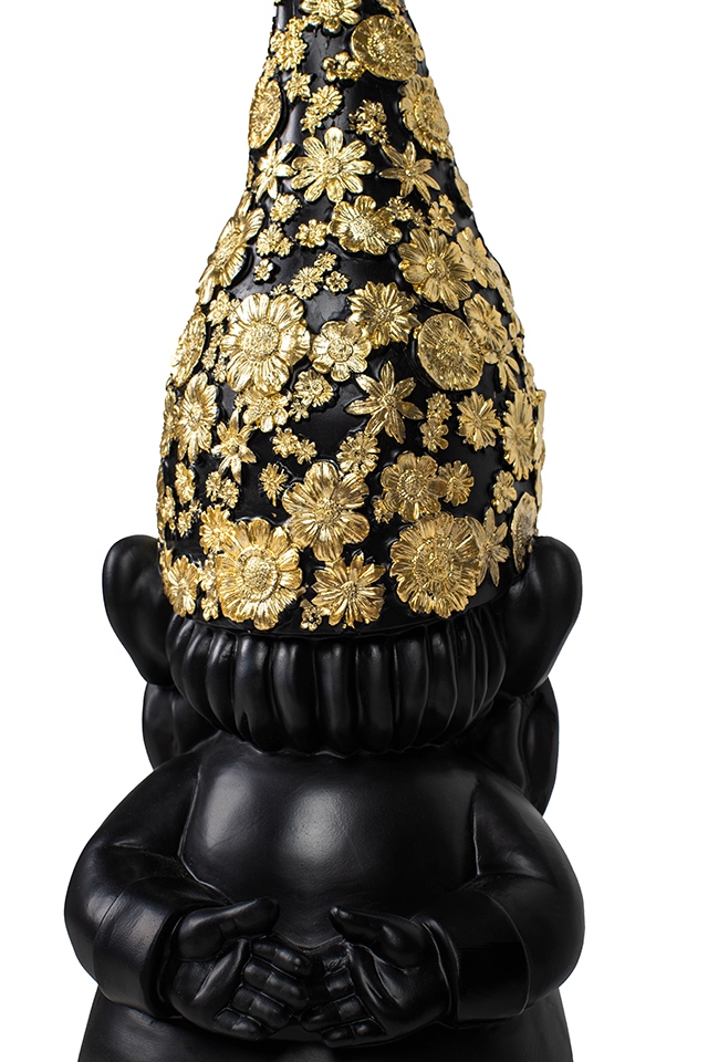 Decorațiune Krasnal 61 20x22,5x60,5 cm, Rășină Negru, Auriu Lucios - Kare Design [6]