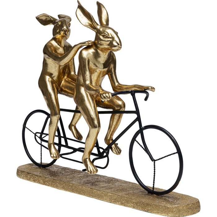 Decoraţiune Tandem Rabbits 42,5x10,5x34 cm, Oțel Laminat și Rășină Poliesterică Auriu, Negru - Kare Design [2]