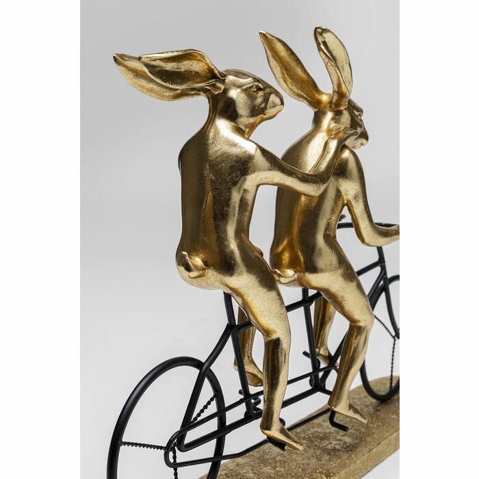 Decoraţiune Tandem Rabbits 42,5x10,5x34 cm, Oțel Laminat și Rășină Poliesterică Auriu, Negru - Kare Design [8]