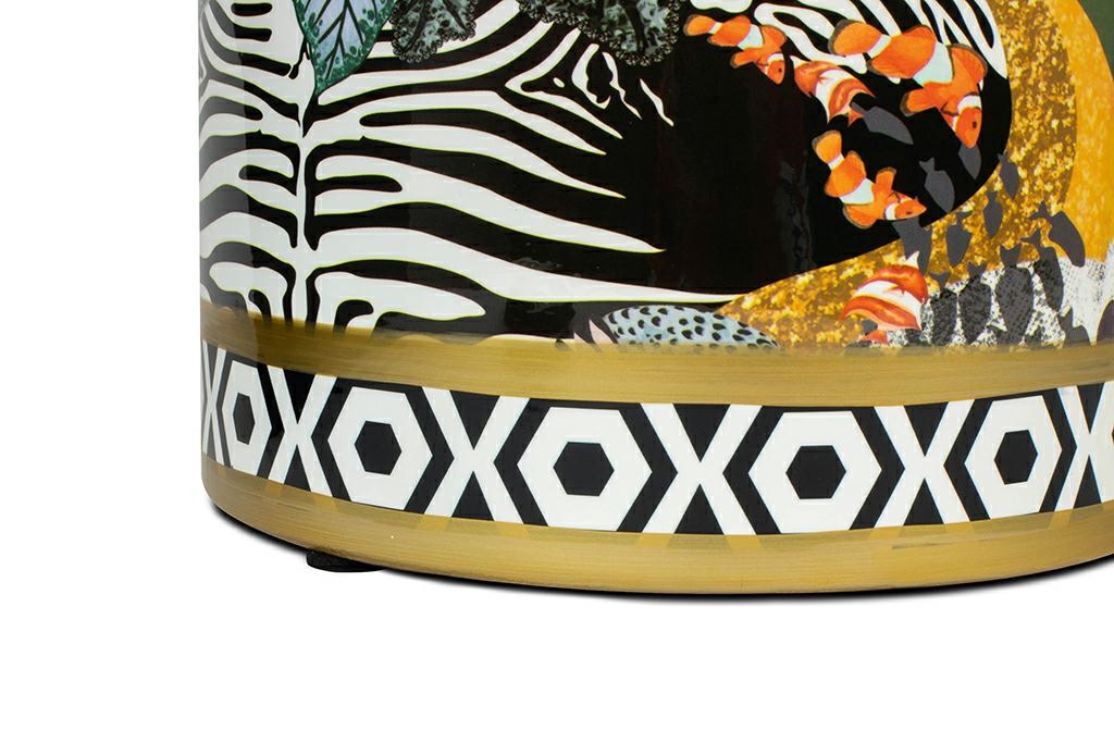 Borcan Decorativ Zebra Duo 18x18x30 cm, Porcelană - Kare Design [4]