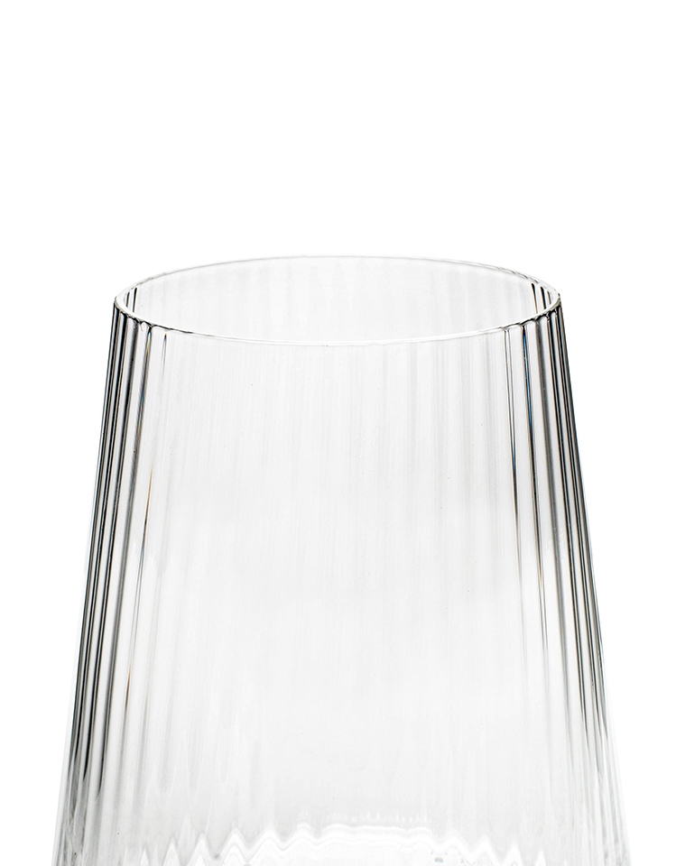 Set de 4 pahare Riffle 9,5x9,5x11 cm, Texturi de Sticlă Transparent - Kare Design [3]