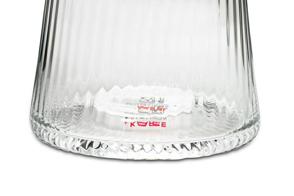 Set de 4 pahare Riffle 9,5x9,5x11 cm, Texturi de Sticlă Transparent - Kare Design [4]