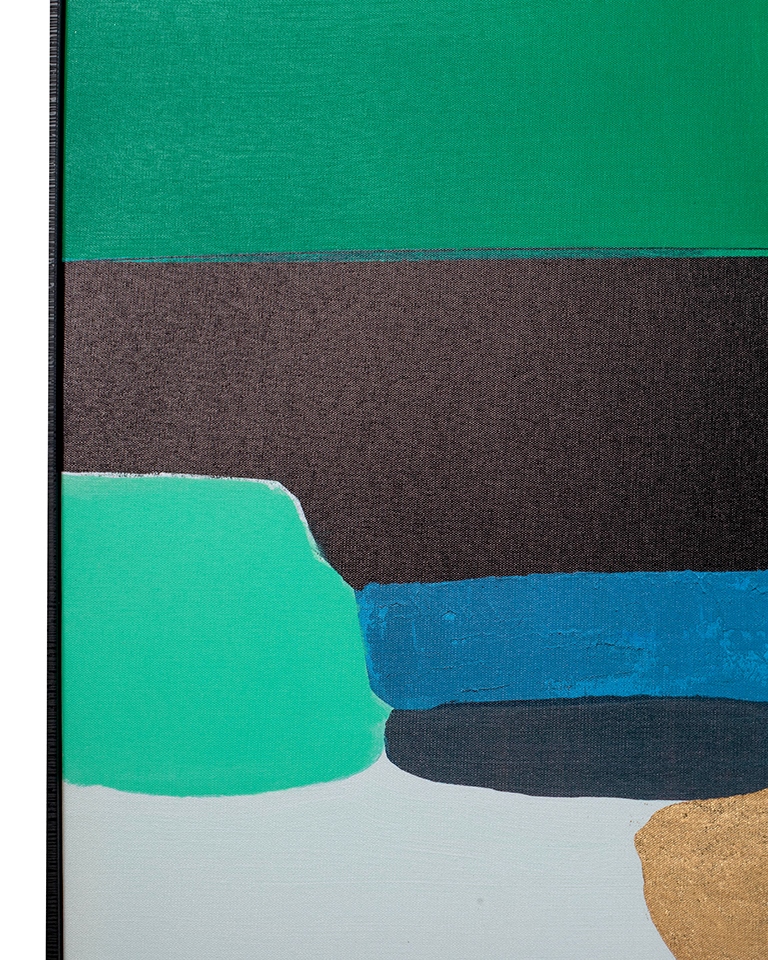 Tablou Decorativ Abstract Shapes Green 73x4,5x143 cm - Kare Design [3]
