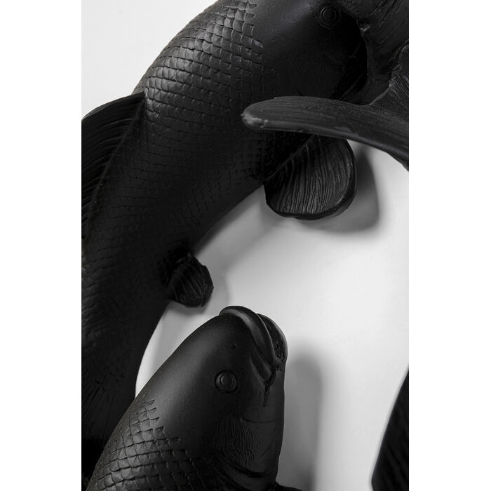 Decorațiune de Perete School Of Koi 160x10x160 cm, Fibră de Sticlă Negru - Kare Design [3]