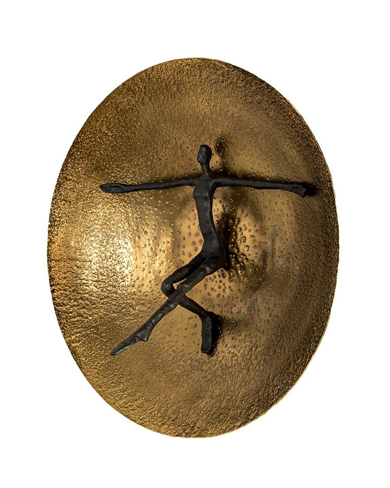 Produse - Decorațiune de Perete Umano Brass 59x29x59 cm, Alamă Antică și Aluminiu - Kare Design