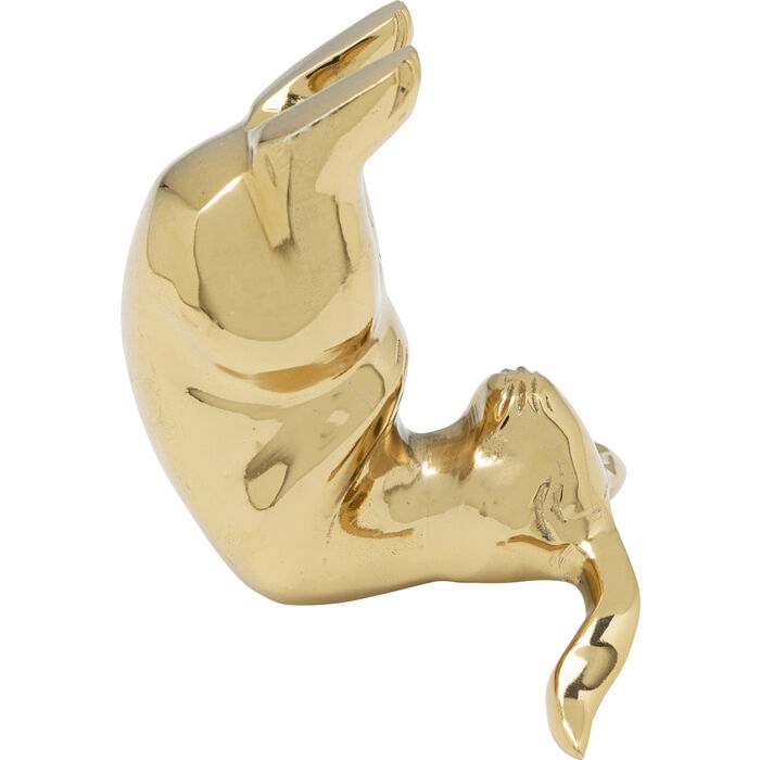 Decorațiune Yoga Bunny 10 9,5x9,5x9,5 cm, Aluminiu Auriu Lacuit - Kare Design [3]