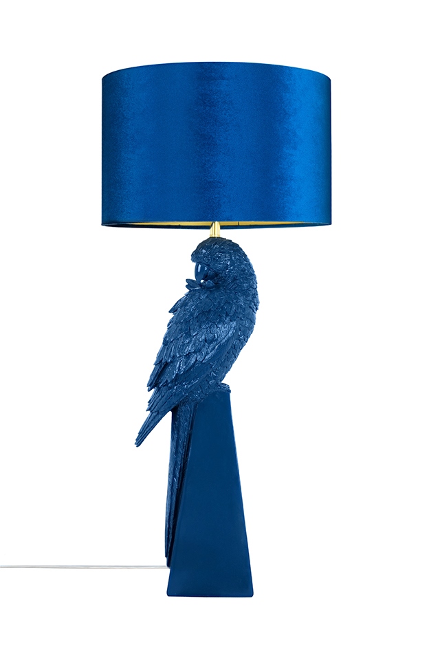 Produse - Lampă de Masă Parrot 84, Țesătură Albastru - Kare Design