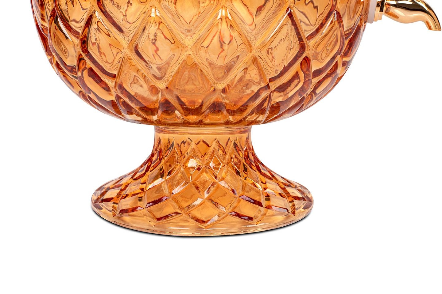 Dozator de Băuturi Pineapple 26x26x50 cm, Sticlă Suflată Chihlimbar - Kare Design [4]
