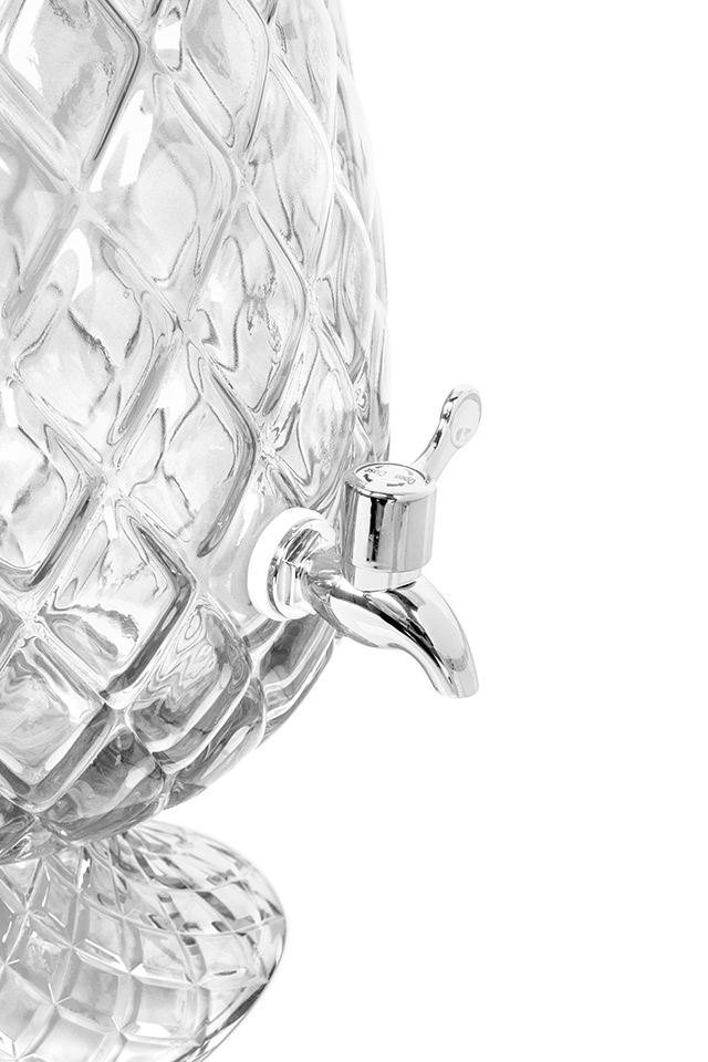 Dozator de Băuturi Pineapple 26x26x50 cm, Sticlă Suflată Transparentă Transparent - Kare Design [2]