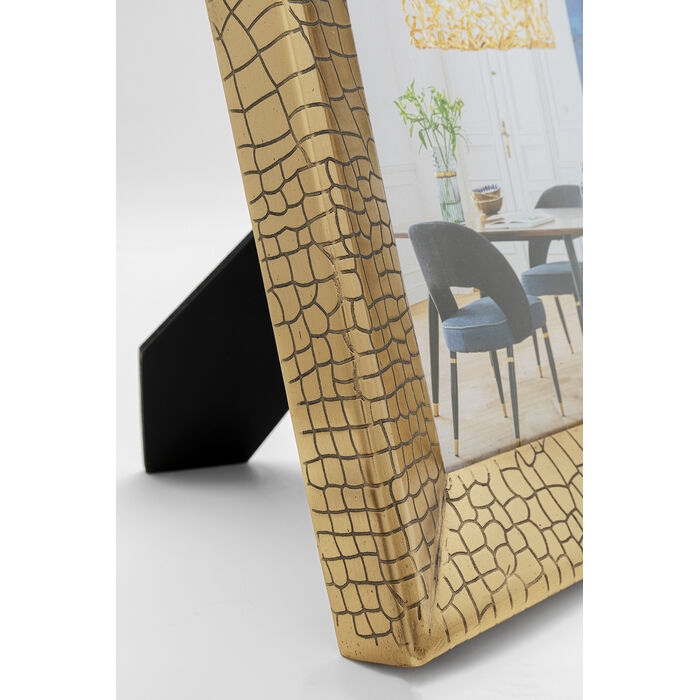 Ramă Foto Coccodrillo 20x2x25 cm, Oțel Auriu Alamă - Kare Design [4]