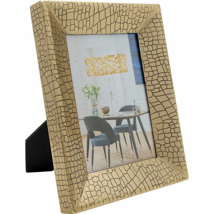 Produse - Ramă Foto Coccodrillo 20x2x25 cm, Oțel Auriu Alamă - Kare Design