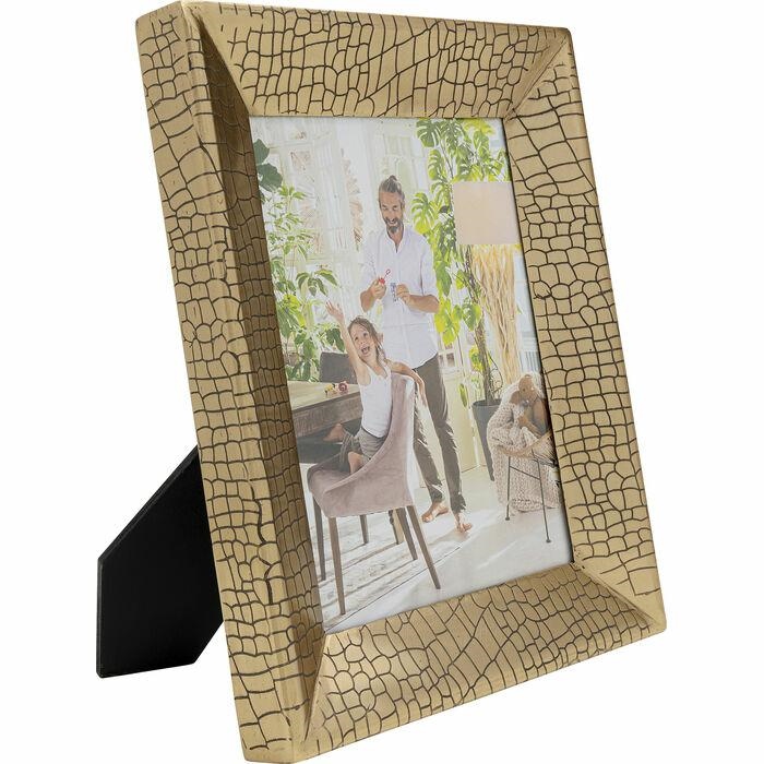 Produse - Ramă Foto Coccodrillo 22x2x27 cm, Oțel Auriu - Kare Design