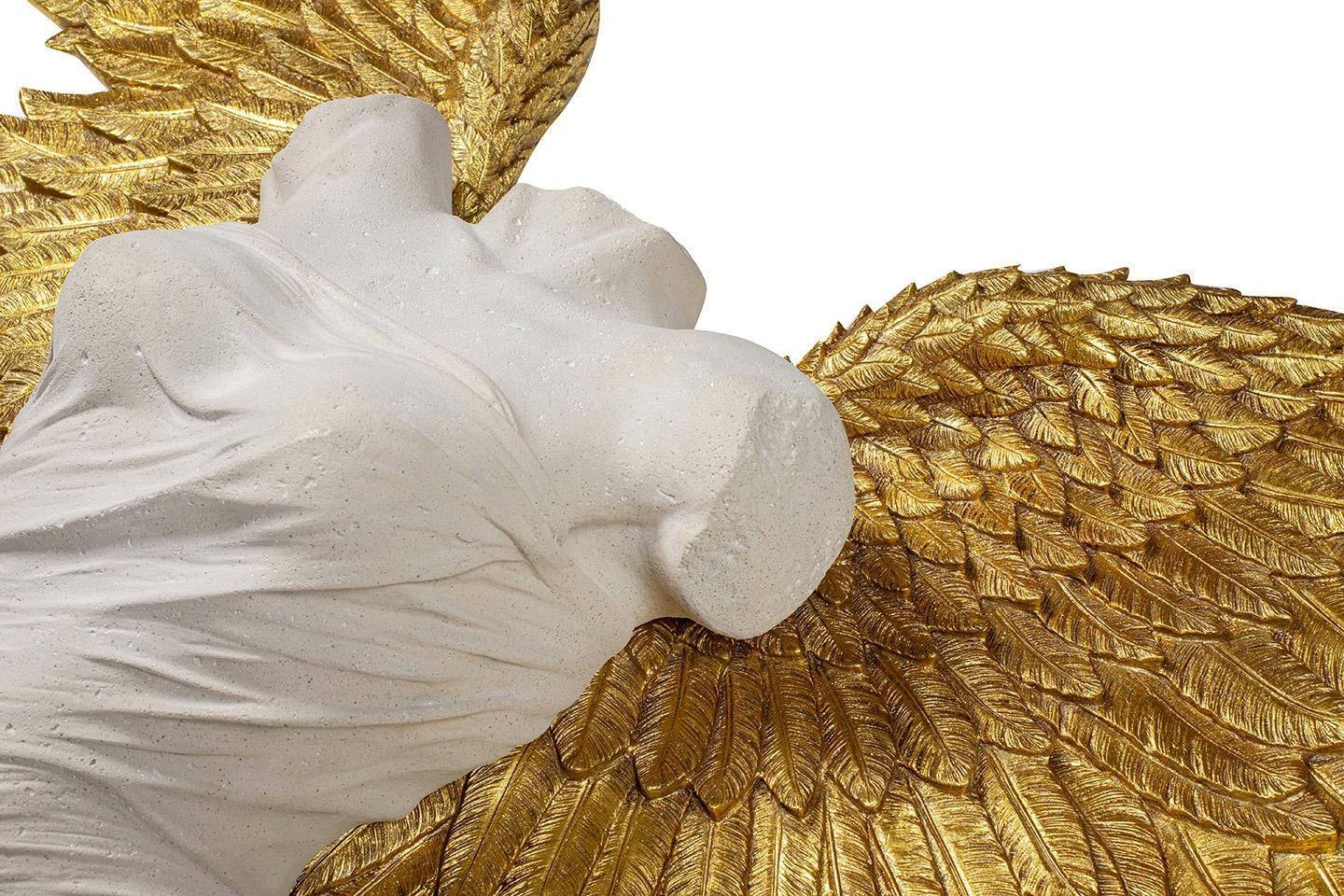 Decorațiune de Perete Guardian Angel 71x17,8x124 cm, Rășină Alb și Auriu - Kare Design [3]