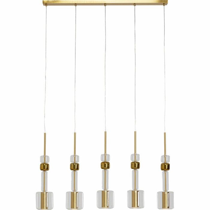 Produse - Pendul Candy Bar 103x13x60 cm, Sticlă Transparentă și Accente Aurii Auriu - Kare Design