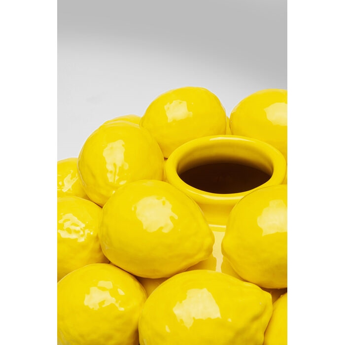 Vază Decorativă Lemon Juice 31x31x40 cm, Porcelană Galben Intens Lucios, Luxos - Kare Design [2]