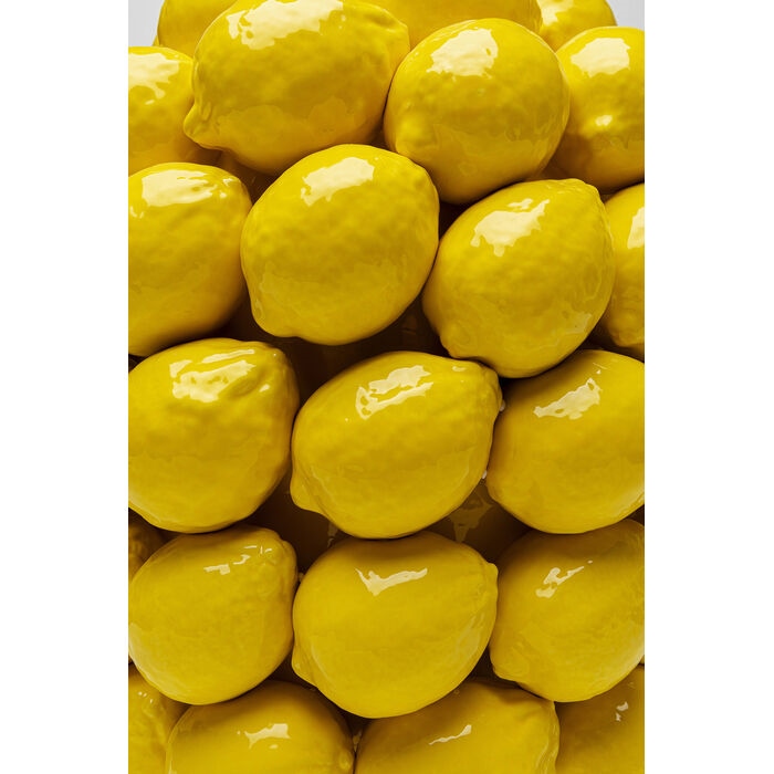 Vază Decorativă Lemon Juice 31x31x40 cm, Porcelană Galben Intens Lucios, Luxos - Kare Design [4]