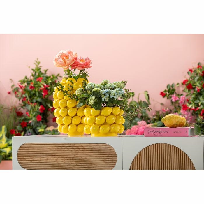 Vază Decorativă Lemon Juice 31x31x40 cm, Porcelană Galben Intens Lucios, Luxos - Kare Design [5]