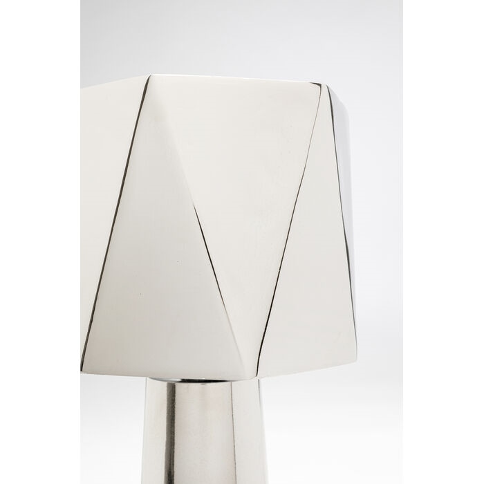 Lampă de Masă Martha 17x17x38 cm, Aluminiu Nichelat și Oțel Vopsit În Câmp Electrostatic Argintiu Lucioasă - Kare Design [2]