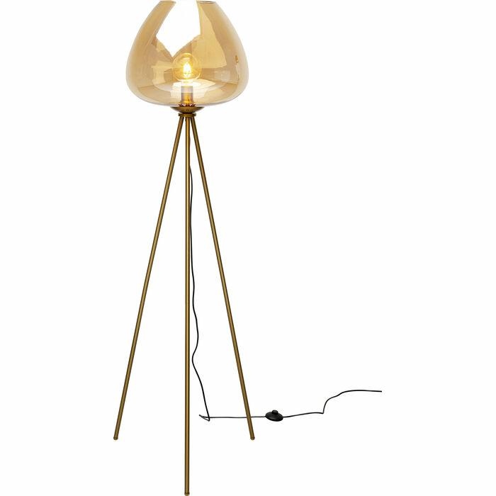Produse - Lampadar Sphere Amber 52x52x146 cm, Oțel Placat cu Alamă Chihlimbar Auriu - Kare Design