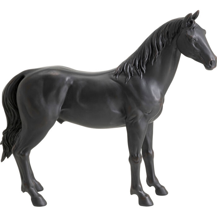 Decorațiune Cavallo 21x75x82 cm, Rășină Negru Mat - Kare Design [2]