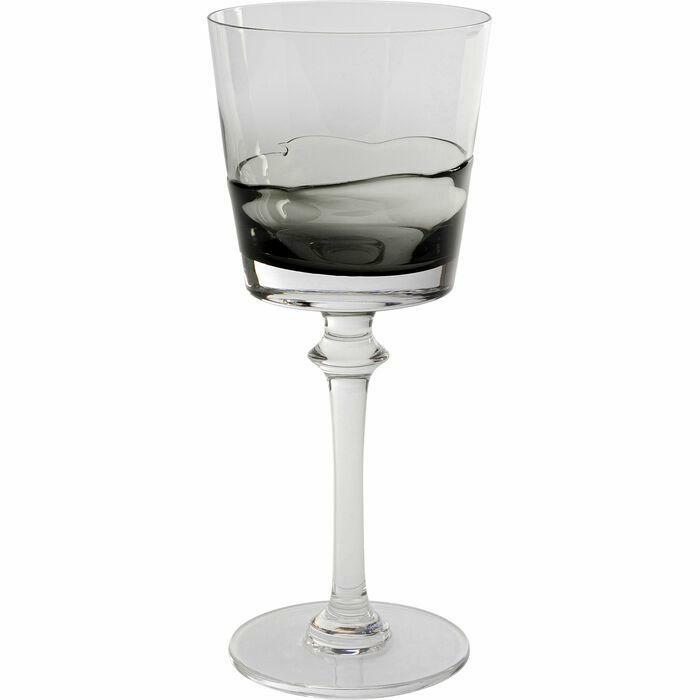 Set de 4 Pahare pentru Vin Roșu Mimi 21 8,6x8,6x20,6 cm, Sticlă Gri - Kare Design [2]