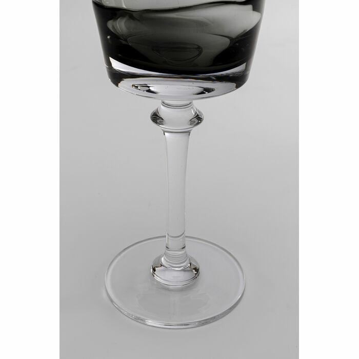 Set de 4 Pahare pentru Vin Roșu Mimi 21 8,6x8,6x20,6 cm, Sticlă Gri - Kare Design [4]