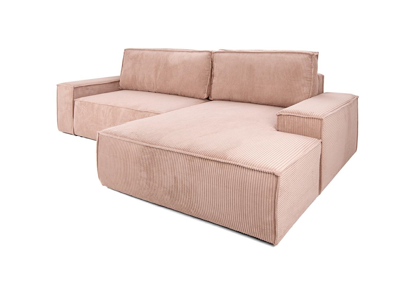 Produse - Colțar Pillow M 267x167x85 cm, Arc Ondulat și Spumă Pur Bej Deschis - King Home