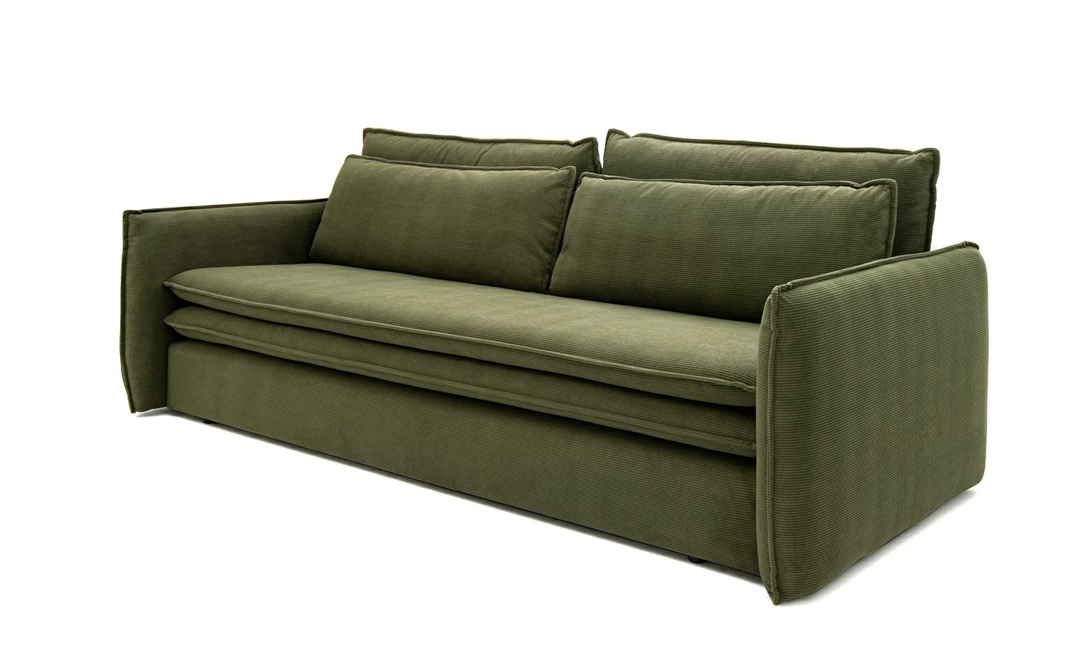 Canapea Sense Slim 230x103x82 cm, Țesătură Sztruksowa Bej Deschis - King Home [2]