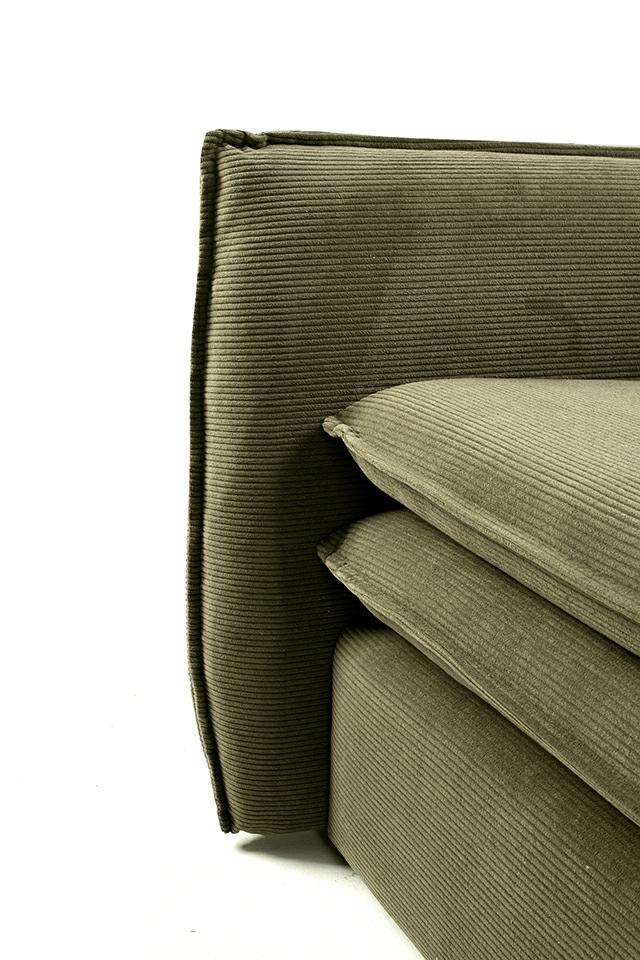 Canapea Sense Slim 230x103x82 cm, Țesătură Sztruksowa Bej Deschis - King Home [8]