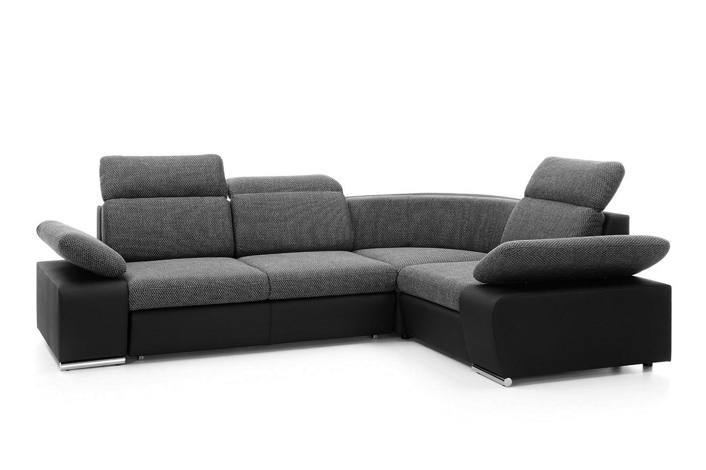 Produse - Colțar Continental S 281x210x100 cm, Spumă Pur și Arc Ondulat Crom - King Home