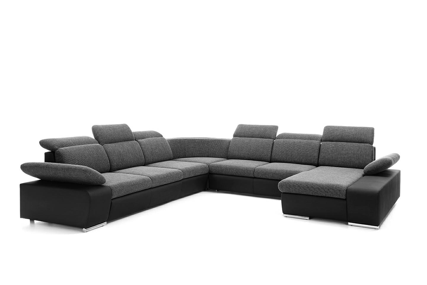 Produse - Colțar Continental Xxl 355x355x100 cm, Spumă Pur și Arc Ondulat Crom - King Home