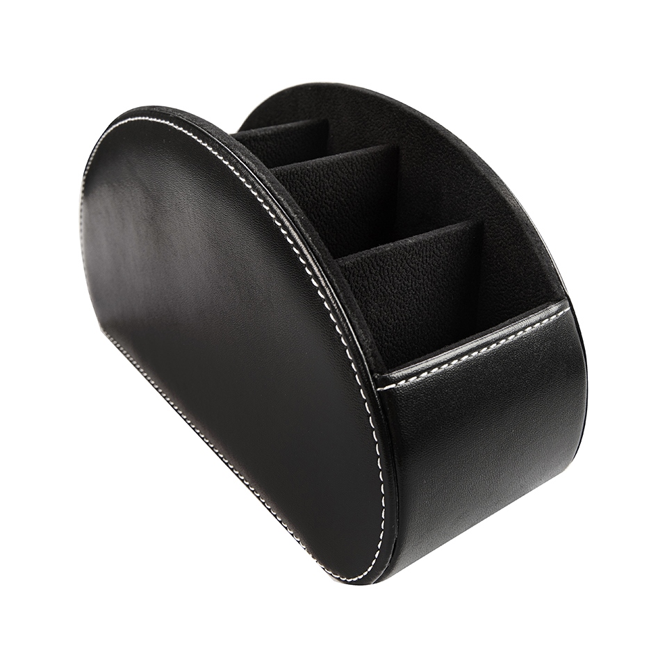 Organizator pentru Telecomenzi Remot 23,5x7,5x11,5 cm, Piele Negru - SHP [2]