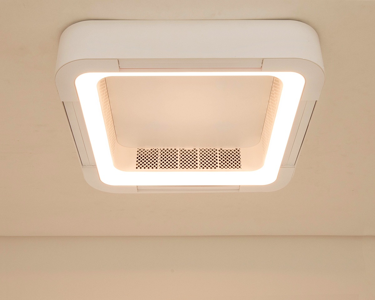 Plafonieră Fanlight 60x60x11 cm, Abs și Acril - Moosee [6]