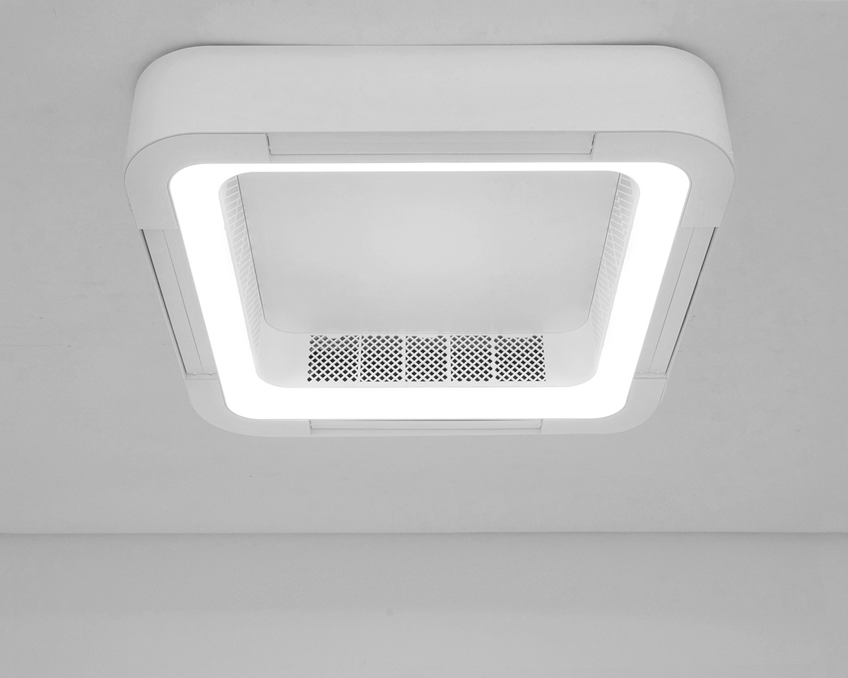Plafonieră Fanlight 60x60x11 cm, Abs și Acril - Moosee [7]