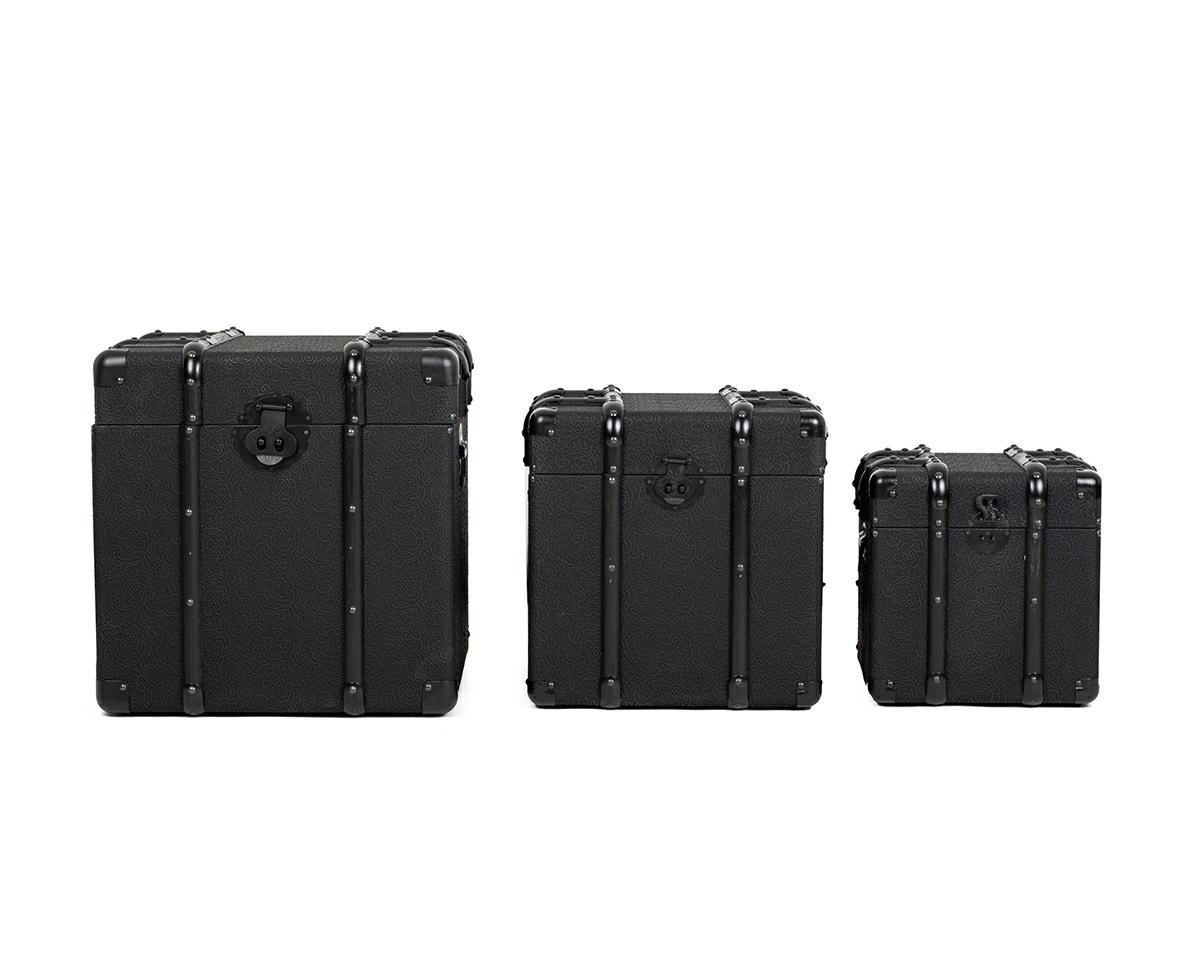 Cufăr Voyage M 38x38x38 cm, Țesătură Prevăluită Negru - Kare Design [8]