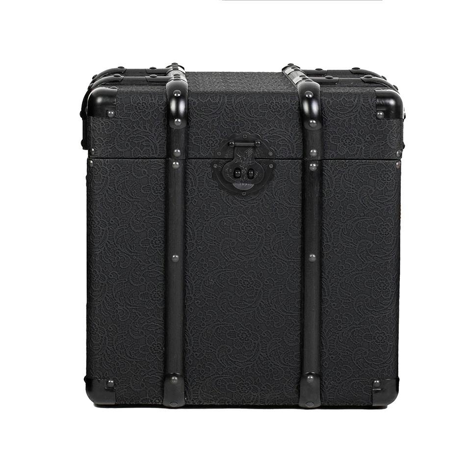 Produse - Cufăr Voyage 46x46x46 cm, Țesătură Acoperită Negru - Kare Design