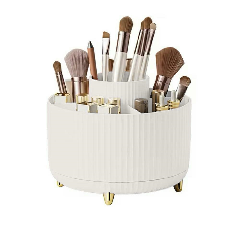 Cutii decorative - Organizer Rotativ Fichi 15x15x13 cm, Bej - SHP
