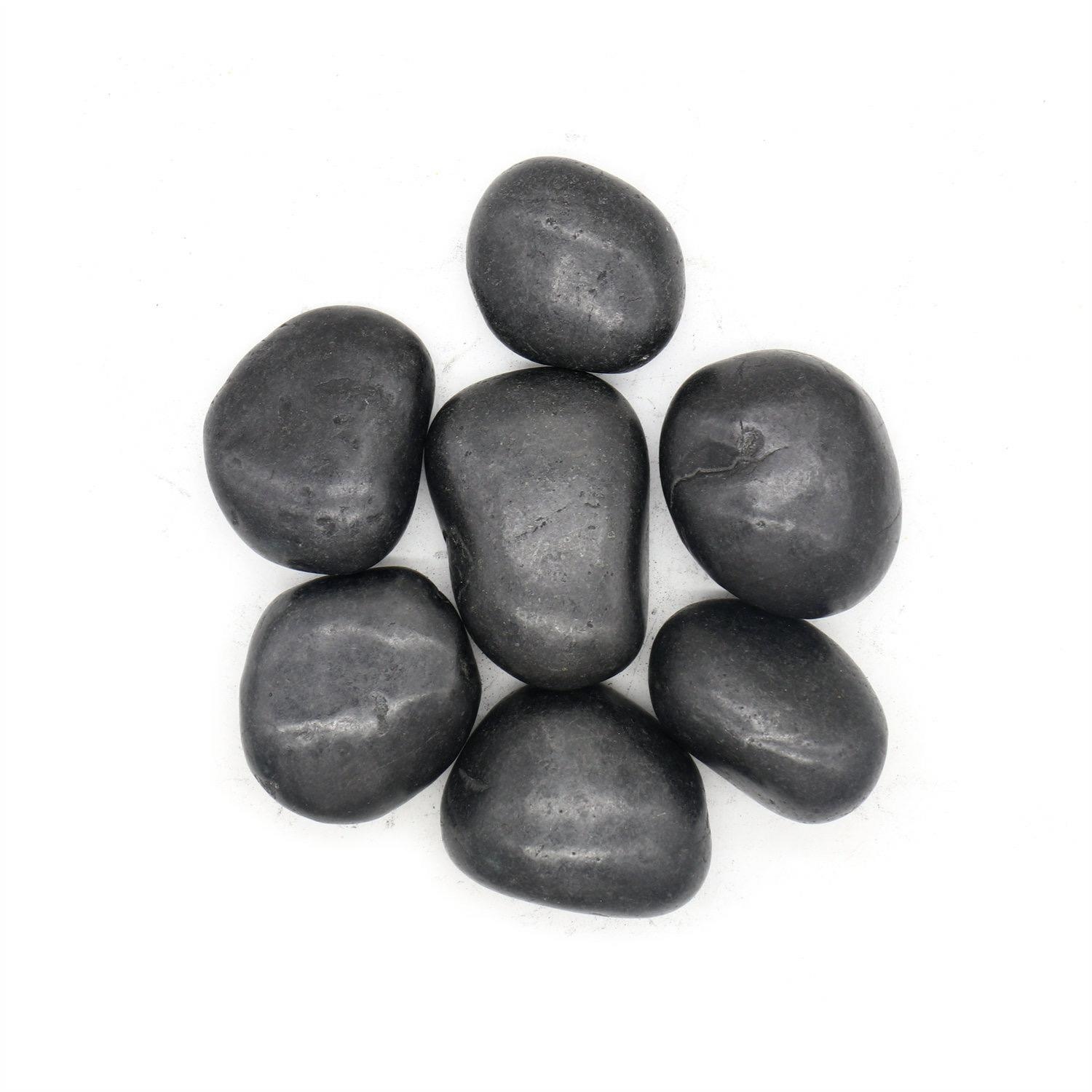 Piatra de Râu Otoczak 3x3x2 cm, Piatră Negru Polișat - King Home [3]