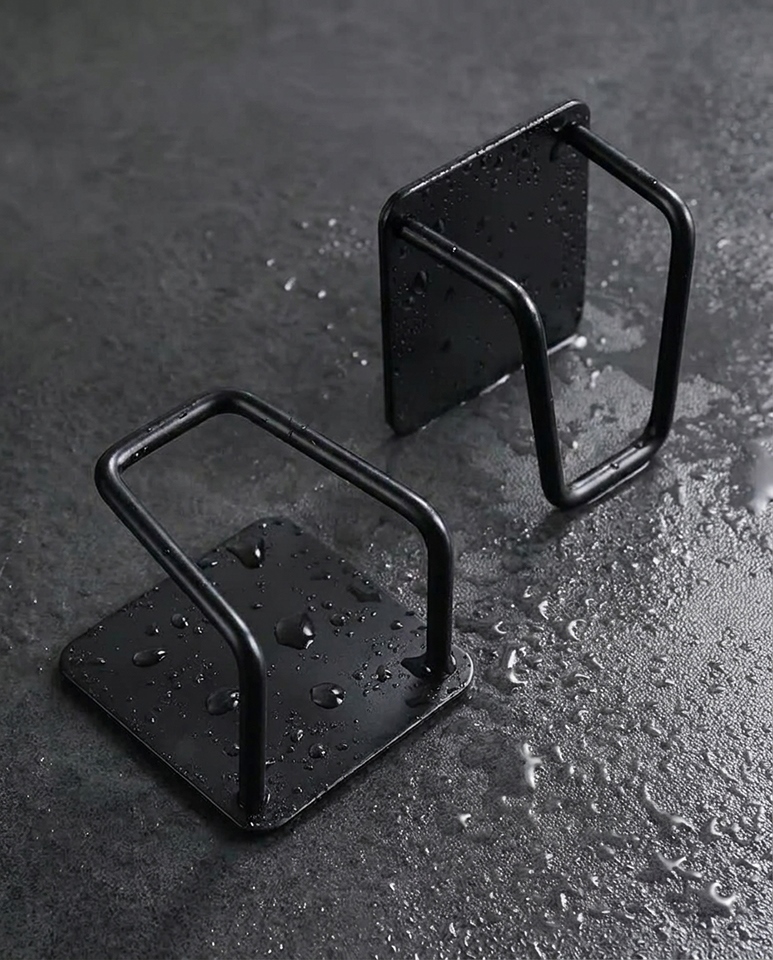 Set de 2 Suporturi pentru Burete Pomax 5x3,5x5 cm, Metal Negru - SHP [3]