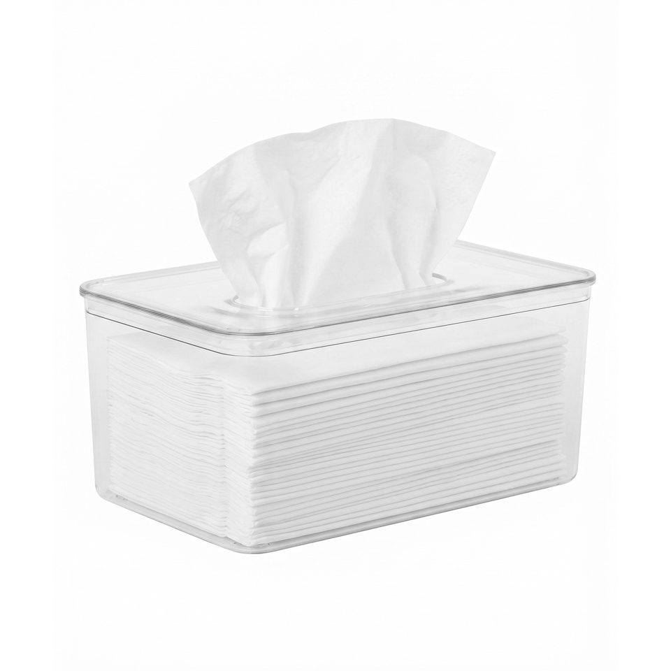 Produse - Recipient pentru Șervețele Clarid 22x13,5x10 cm, Acril Transparent - SHP