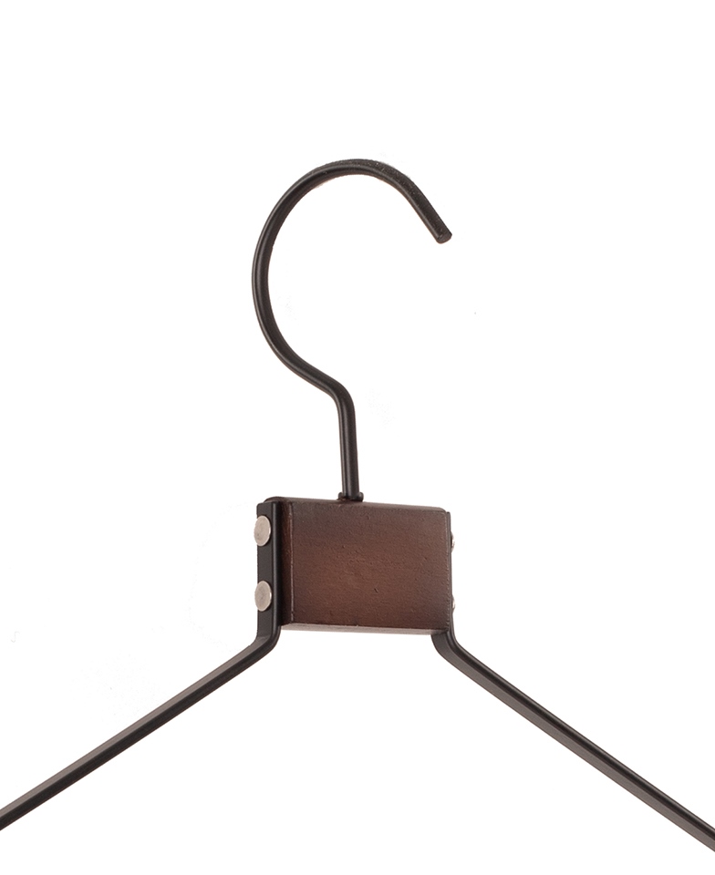Cuier Solid 42x2x24,5 cm, Lemn și Metal Negru - SHP [4]