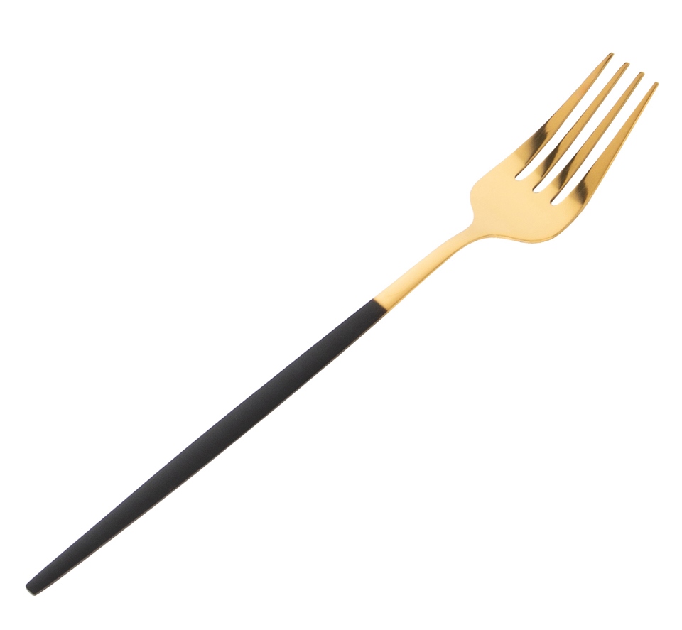 Set de Tacâmuri Harods 10x2x25 cm, Oțel Inoxidabil Auriu-Negru - SHP [3]