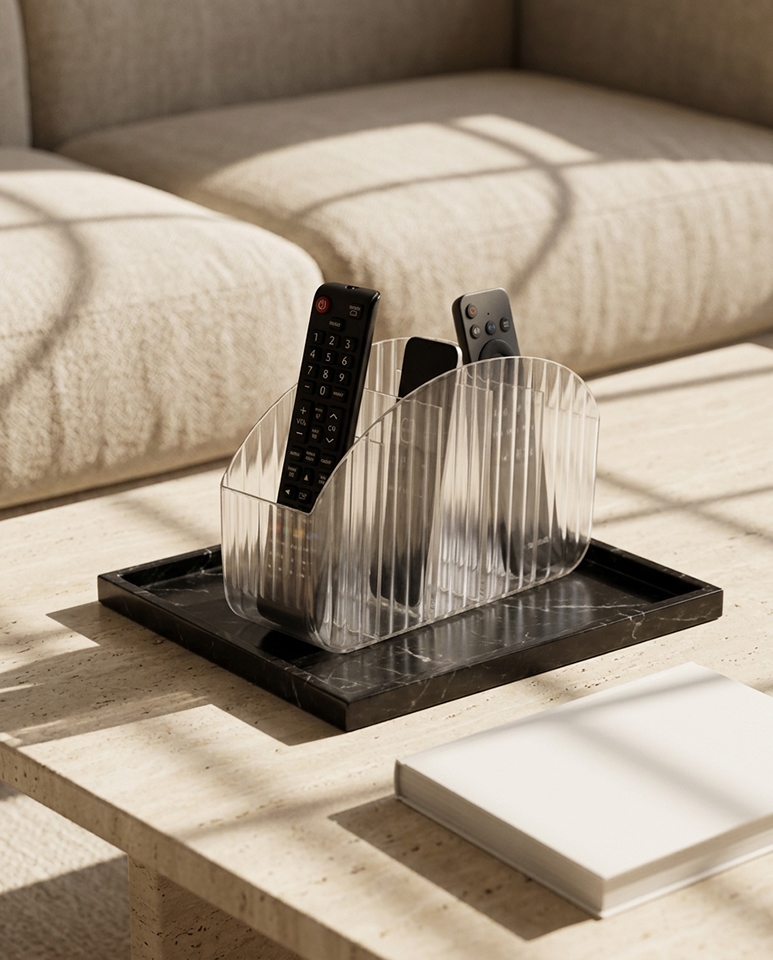 Organizer pentru Telecomenzi Icy 20x7,5x12,5 cm, Acril Transparent - SHP [4]