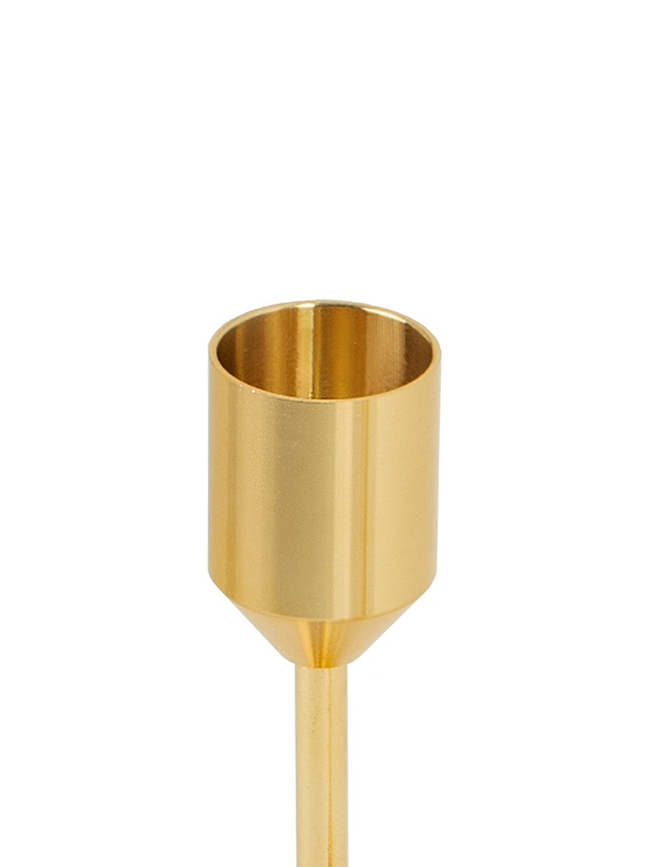 Set de 3 Sfeșnice Splend 7x7x21,5 cm, Metal Auriu - SHP [3]