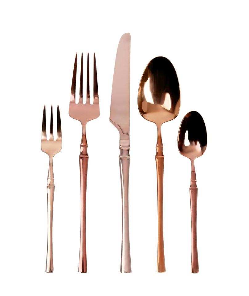Produse - Set de 30 Tacâmuri Rochas 10x2x25 cm, Oțel Inoxidabil Cupru - SHP