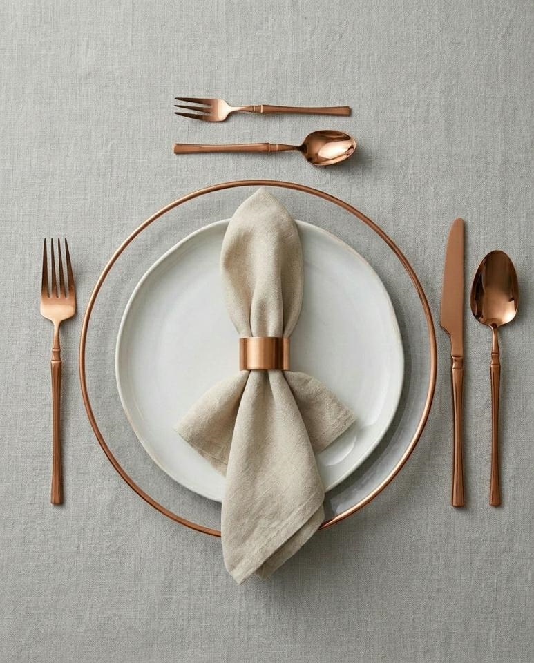 Set de 30 Tacâmuri Rochas 10x2x25 cm, Oțel Inoxidabil Cupru - SHP [7]
