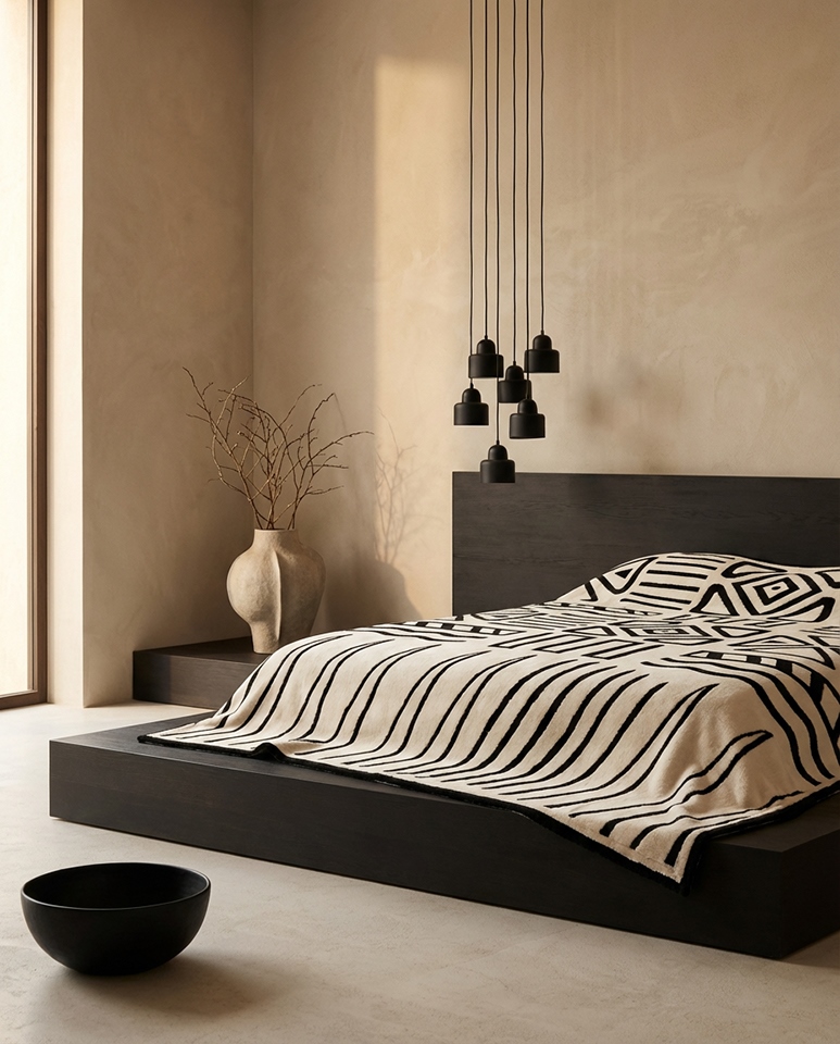 Husă pentru Canapea Corde 230x2x180 cm, Țesătură Bej, Negru - SHP [5]