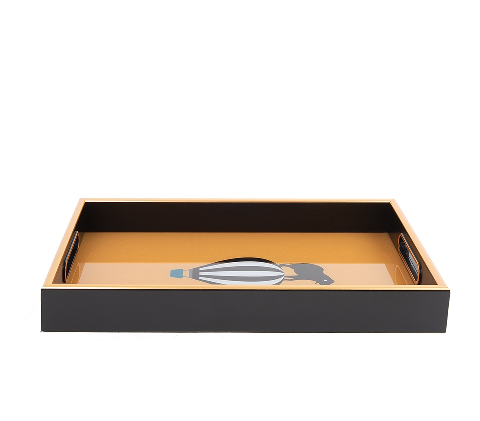 Tavă Decorativă Ballon 25x4x38 cm, Plastic și Sticlă - SHP [2]