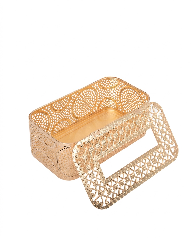 Recipient pentru Șerveţele Maison 22x12x9 cm, Metal Auriu - SHP [3]