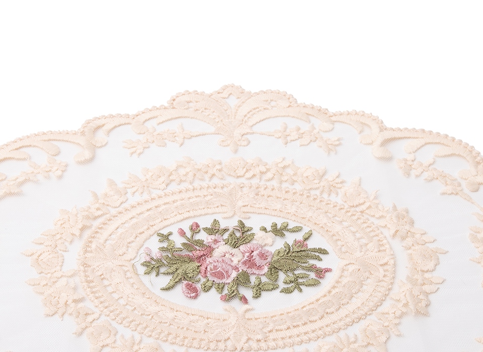 Șervețel / Față de Masă Brodată Vienna 29x2x40 cm, Alb Finisaj cu Dantelă - SHP [2]